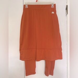 {Snoga} Mesh Basic Burnt Orange Sports Skirt